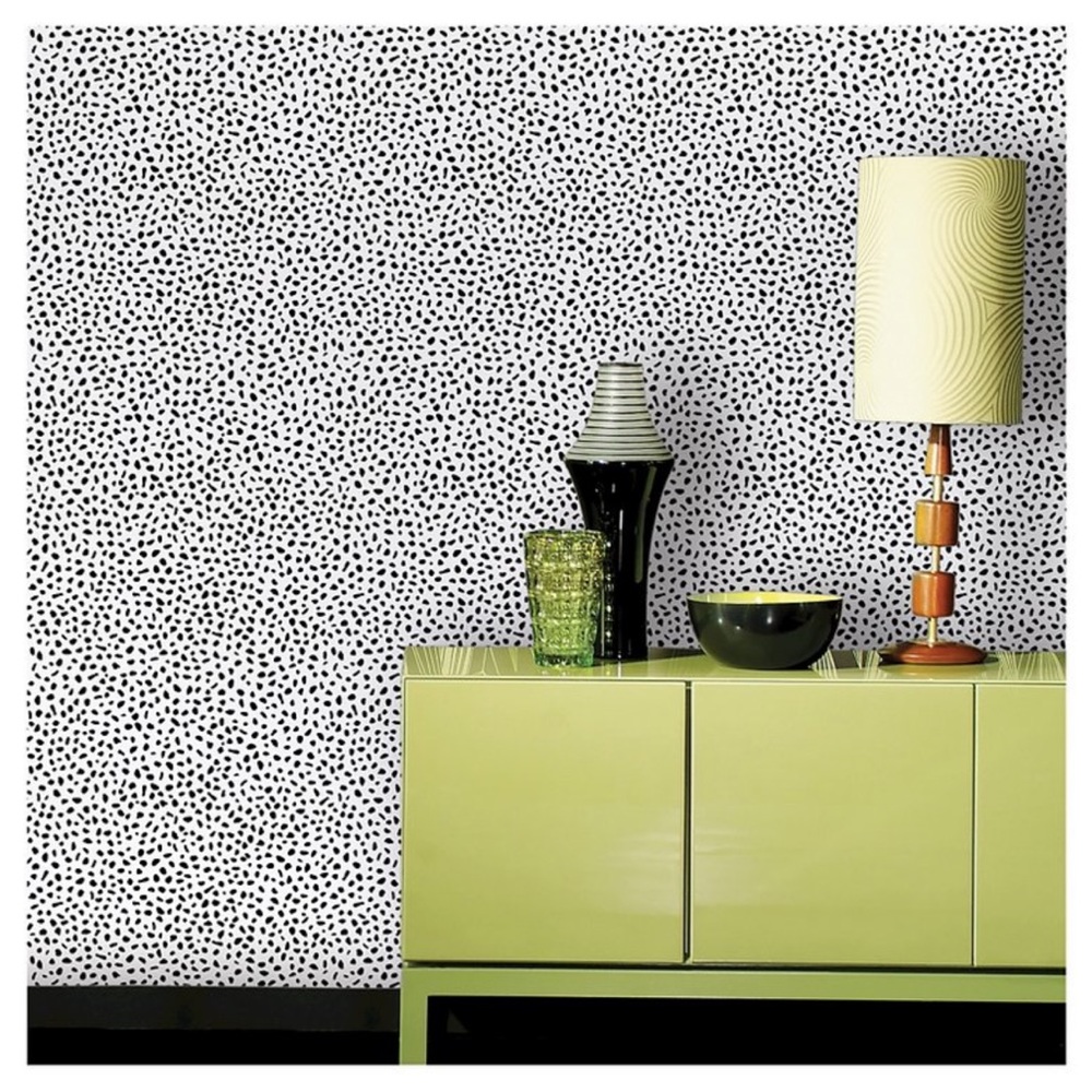 ( 2 Rolls ) Speckled Dot Peel & Stick Wallpaper Black
- Opalhouse